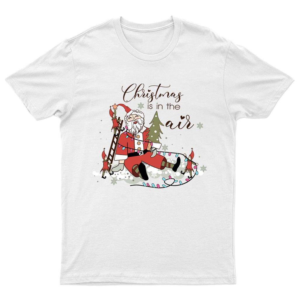 Christmas Is In The TShirt Unisex Gift Retro Seasonal Funny Xmas Claus Santa b