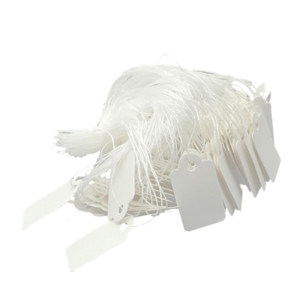 Buy 1000x Bulk Blank White Paper String Label Jewelry Clothing Pricing ...