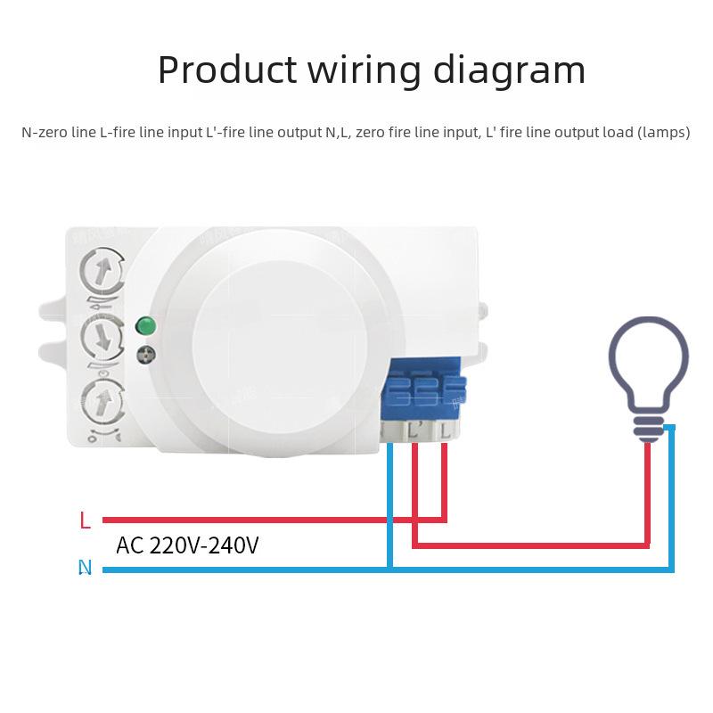 5.8G Mikrovlnný senzorový chytrý spínač pro LED osvětlení chodby
