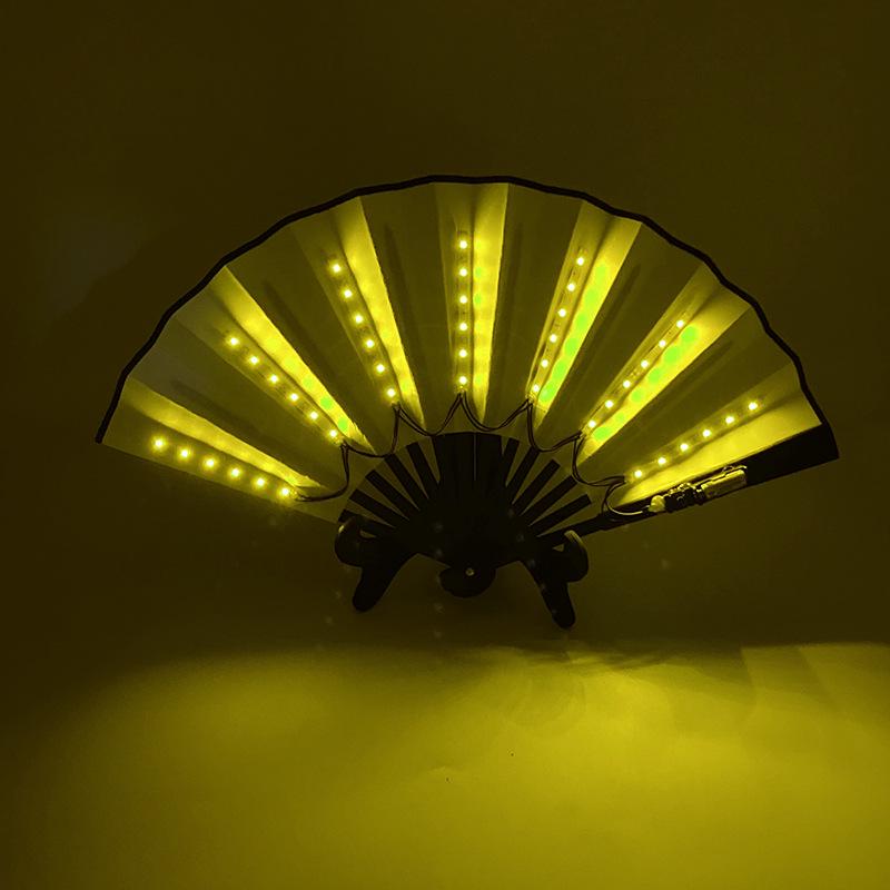 10-Inch LED Luminous Folding Dance & Disco Fan for Bodybuilding, Bars, and KTV Atmosphere