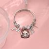 Cartoon Diamond Bracelet, Anime-themed Pendant Open Stainless Steel Bracelet