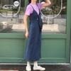 Sommer Kroean Neue frauen Hosenträger A-Linie Casual Elegante Midi Za Kleid Frau Baumwolle Kleidung