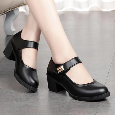 Sapatos Femininas Women Classic High Quality Buckle Strap Comfort Square Heel Shoe Lady Cool Spring Summer Office Shoes Ga165