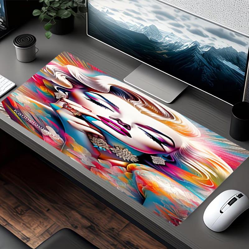 Marilyn Monroe Print Mouse Pad, for Keyboard Pad Laptop PC Mat for Office Home Use, Desk Decor, Perfect Birthday Gift for Gamers