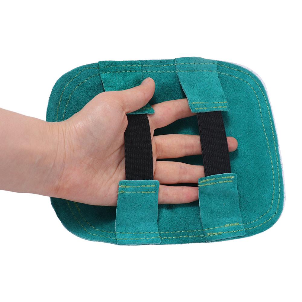High Temperature Resistant Welding Gloves Pad Fireproof Comfortable Aluminized Back Welding Hand Pad Aluminum Foil Cowhide