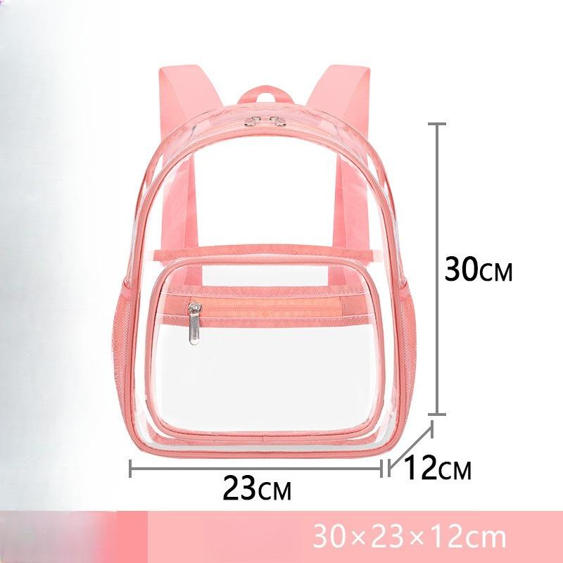 Transparent Backpack, Pvc Backpack, Schoolbag, Large-capacity Waterproof Jelly Bag, Fashionable
