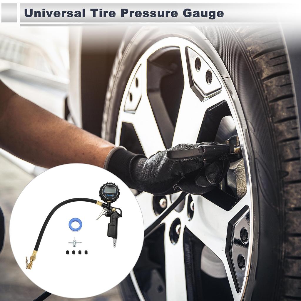 RATCHROLL 1 Set Universeller Reifendruckmesser 200 PSI 2,68" Digitaler Druckmesser, Aufpumpgerät Luftdruckmesser PSI für Motorräder, SUVs und Lkw
