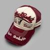 American Letter Embroidered Mesh Baseball Cap Men'S And Women'S Sunshade Cow Head Pattern Showing Face Pickup Truck Hat