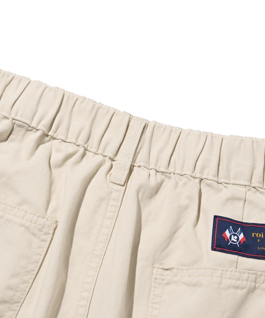 ROIDESROIS Cotton Bermuda Cropped Pants (Ivory)