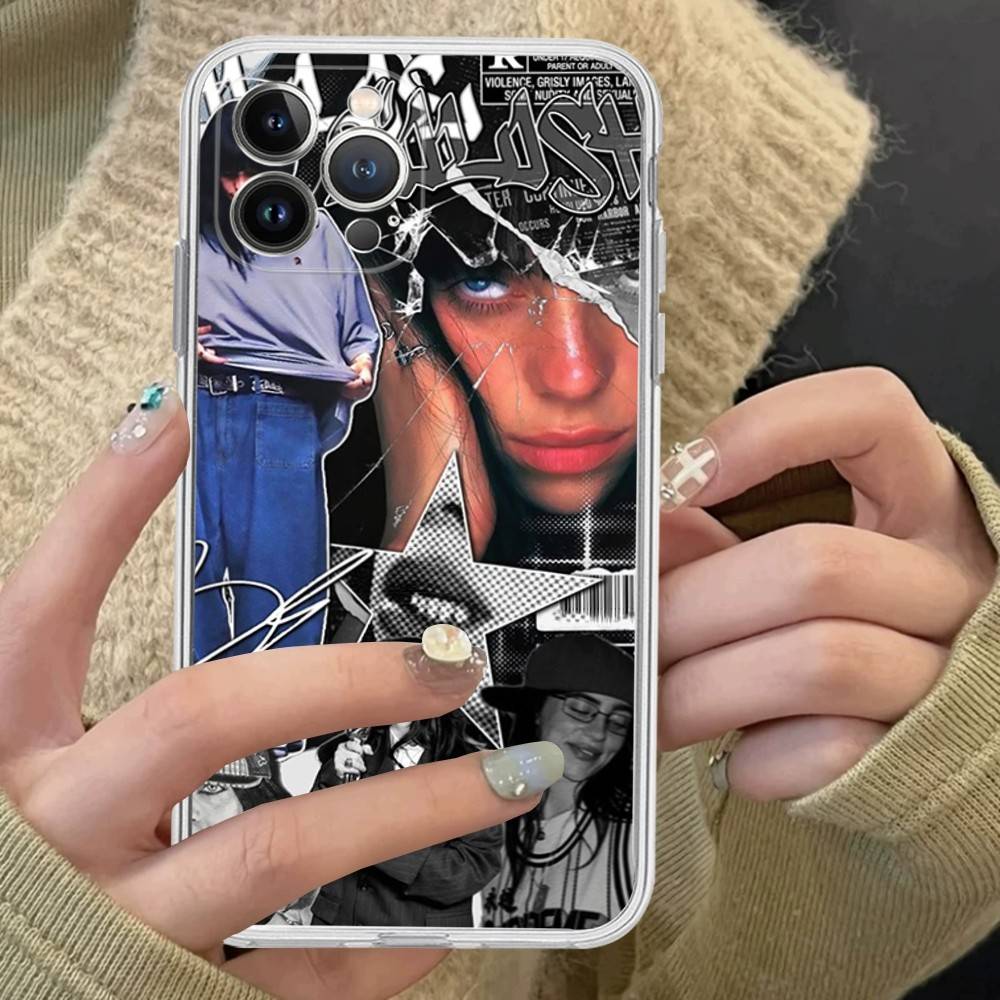 Pop Singer B-Billie Transparent Phone Case For IPhone 17 Air 16 Pro Max 15 14 13 12 11Plus Shockproof Cover