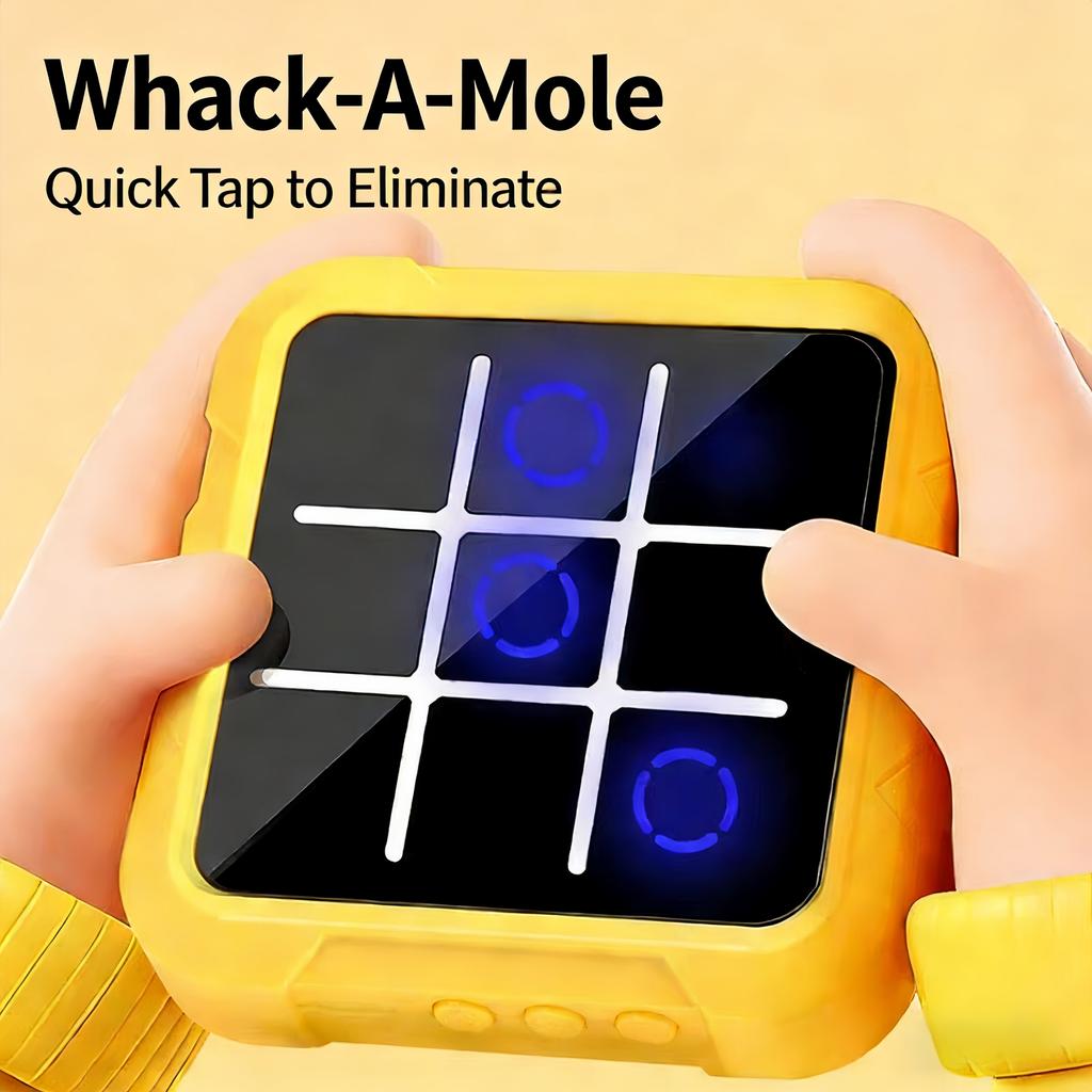 Portable Tic-Tac-Toe, Stress Relief & Educational Board Game, Multifunctional Electronic Game, Suitable for Adults and Kids