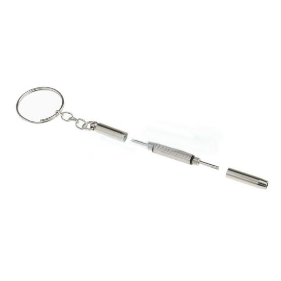 100Pcs Multifunction 3 In 1 Eyeglasses Screwdrivers Repair Tools with Keychain