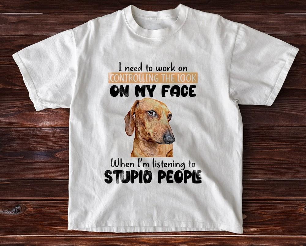 

dachshund controlling the look White Cotton Tshirt Unisex T-Shirt S