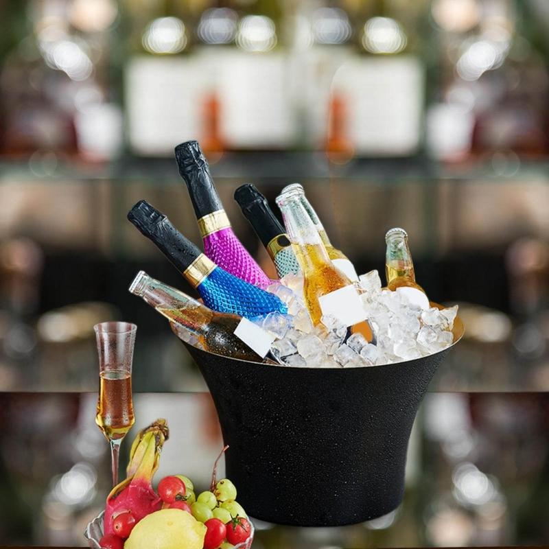Beverage Ice Bucket Stainsless Steel Champagnes Bucket Beverage Tub Drink Coolers Wine Supplies for Restaurant