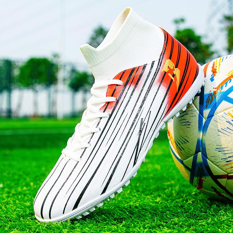 New High-Top Student Football Shoes with Long And Broken Pins for Training And Matches Professional  Youth Sports Shoes