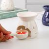 Ceramic Tea Light Candle Holder Small Essential Oil Burner Wax Melt Warmer Aromatherapy Aroma Diffuser for Home Bedroom Decor