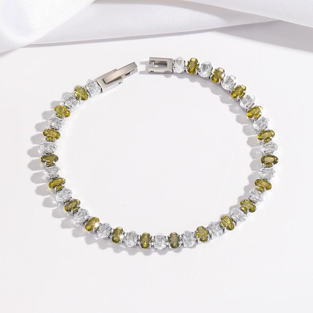 Cherry Epoxy Titanium Steel Bracelet for Women - Sweet Dopamine-Inspired Design