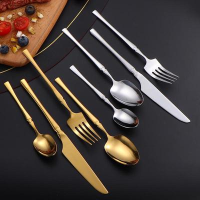 Stainless Steel Western Cutlery Set: Small-Waist Steak Knife, Fork, Spoon, Dessert Spoon, Coffee Spoon