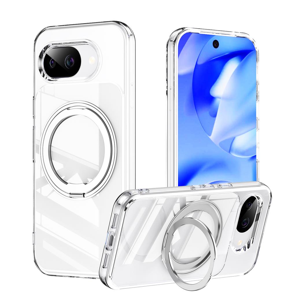360 Rotating Kickstand Simple Business Magnetic Case for Google Pixel 10 Pro XL 9A 9 8 Comfortable Grip Shockproof Durable Cover