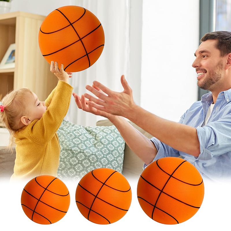 7/8.3/9.4In Bouncing Mute Ball Indoor Silent Basketball Foam Basketball Silent Soft Ball Air Bounce Basket Ball Kids Toy