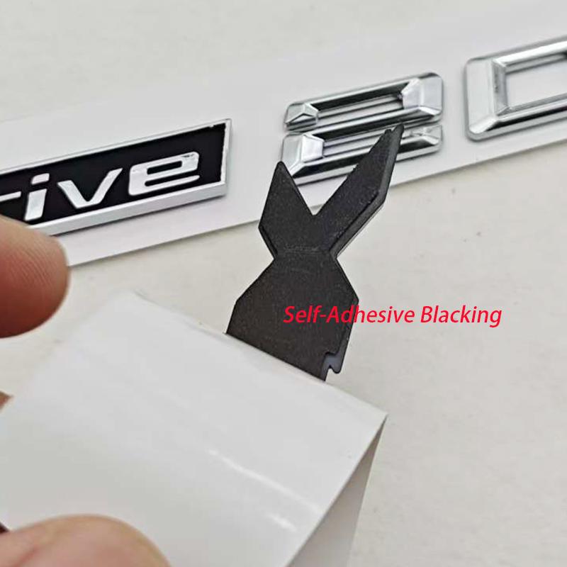 3D ABS Chrom Czarny Litery Logo Samochodu XDrive 20i 20d Emblemat Tylna Klapa Bagażnika Naklejki na Drzwi Boczne Dla Akcesoriów BMW XDrive