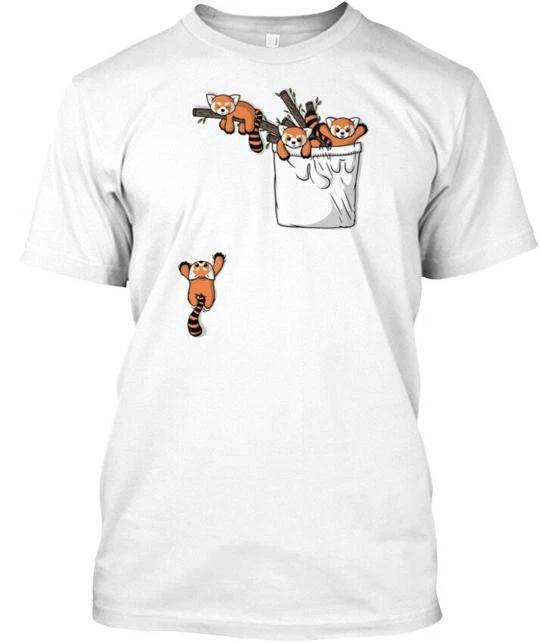 

Pocket Red Panda Bearsfunny T shirt Made in the USA Size S to 5XL M