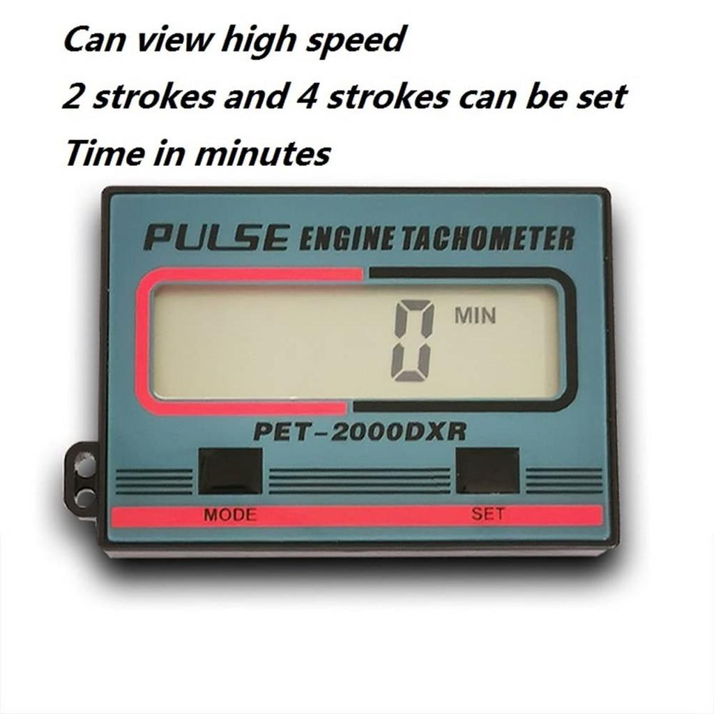 Gexmil Tachymètre Numérique à Induction Portatif pour Tronçonneuse, Tachymètre Moteur Petit 2 Temps 4 Temps, Indicateur de Vitesse à Affichage LCD pour Tronçonneuses Tondeuses à Gazon