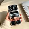 Sunset Coconut Apply Apple 16Pro Creative iPhone17 Niche Premium Sense 17ProMax Phone Case ins