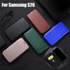 Premium Business Carbon Fiber Magnetic Flip Leather Case for Samsung Galaxy S26 Ultra S26 Plus S25 Edge S24 FE S23 S22 Plus Card Slot Kickstand Cover
