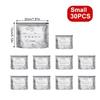 10Pcs/Set Aluminum Foil fresh-keeping Bag Sealed Antibacterial Refrigerator Food Freezing Storage Bag Zipper Seal