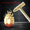 6 In 1 Copper Hammer Small Round Hammer Multifunctional Mini Hammer Screwdriver with Bottle Opener Golden Durable