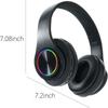New Colorful Light Bluetooth Headset With Mic Stereo Wireless Call Headset LED Noise Cancelling Headphones Home