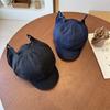 Stylish Personality Cute Cat Ears Newsboy Hat Children Spring and Autumn Street Show Face Little Peaked Hat Ins
