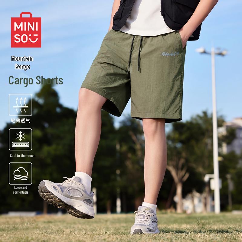 MINISO Men's Summer Casual Cargo Shorts