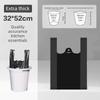 Black Vest-style Garbage Bags, Medium To Large Size, Extra Thick, Large Handle, Household Kitchen Plastic Garbage Bags