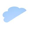 Cloud Shaped Waterproof Placemat NonSlip Silicone Table Mat Kids Table Pad for Home Travel(Sky Blue