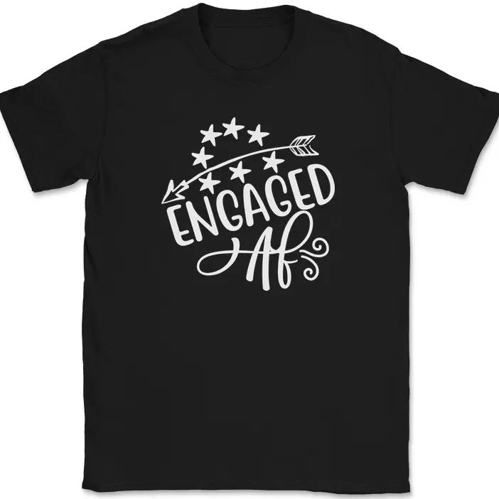 Engaged T-Shirt Marriage Married Bride Groom Family Group Gift Tee