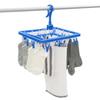 Towa Sangyo Clothes Drying Rack, Laundry, Corner Hanger with 24 Clothespins, Blue