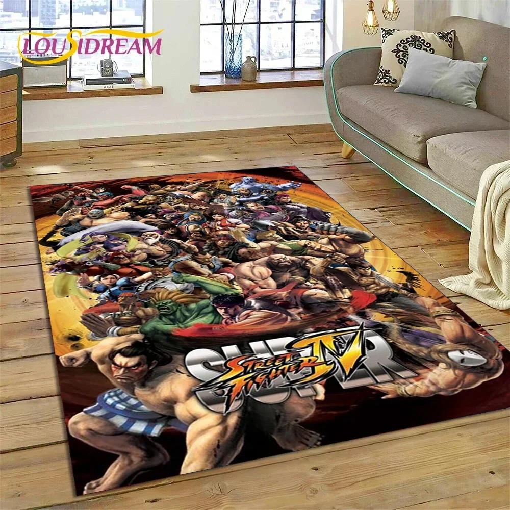 3D Retro Game Street Fighter SF Carpet Rug for Bedroom Living Room Home Sofa Decoration,Children Game Large Decor Floor Mat Gift