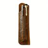 Echtes Leder Vintage Handgefertigte Stifttasche Erste Schicht Rindsleder Geprägtes Blumenmuster Outdoor Kreatives Schutzetui Geschenk