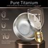 LFGB Certificated 99.981% Pure Titanium Bowl Luxury Aerospace Material Dinnerware Fall Resistant Ultra Weightless Baby Tableware