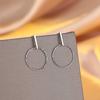 Dongdaemun Simple Car Flower Circle Earrings Female Frigid Wind Geometric Stud Earrings