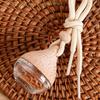 6ML Empty Car Air Freshener Pendant Perfume Glass Bottle With Wooden Caps Refillable Car Essential Oil Diffuser Bottle