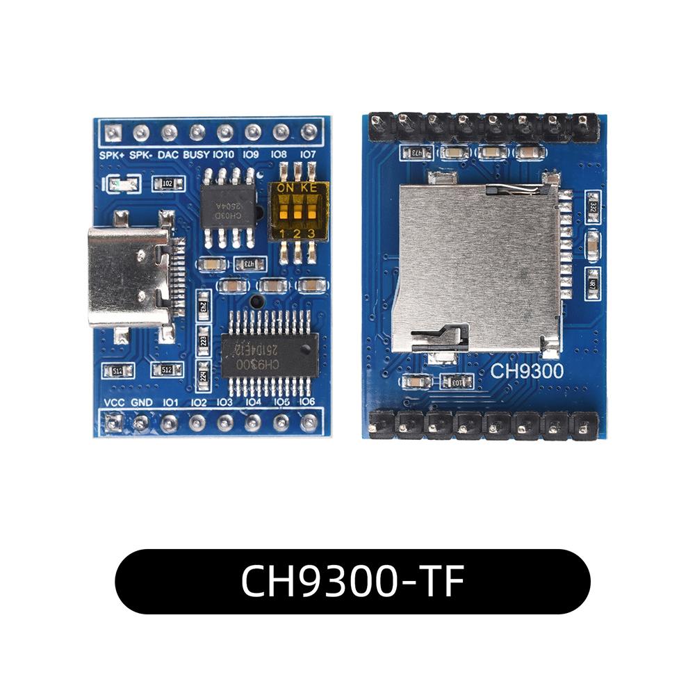CH9300 Voice Playback Module 4MB/16MB/TF Card Type-C 10-Key Control 1023 Audio Combinations MP3 Hardware Decoder DC 5V