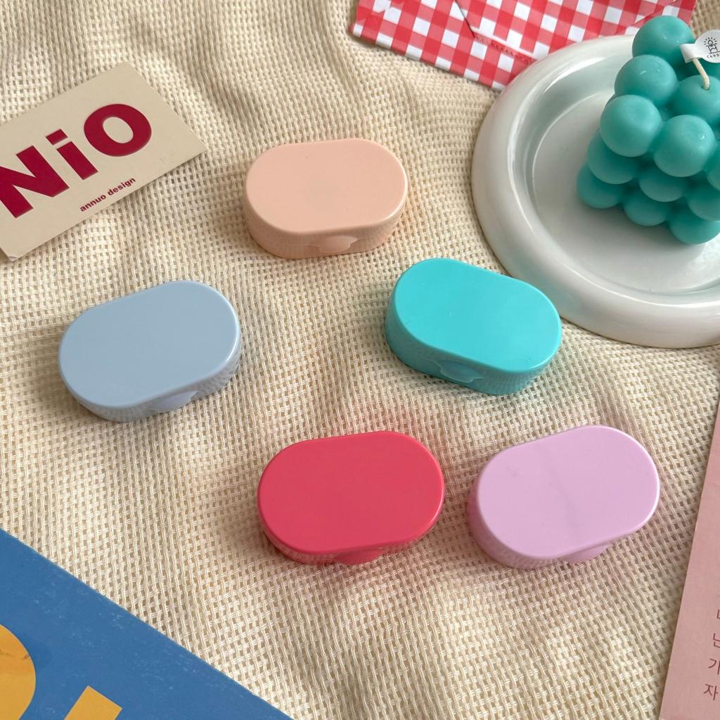 Ins Contact Lens Box Retro Color Companion Care Box Girls Contact Lens Case Portable Contact Lenses Case with Mirror
