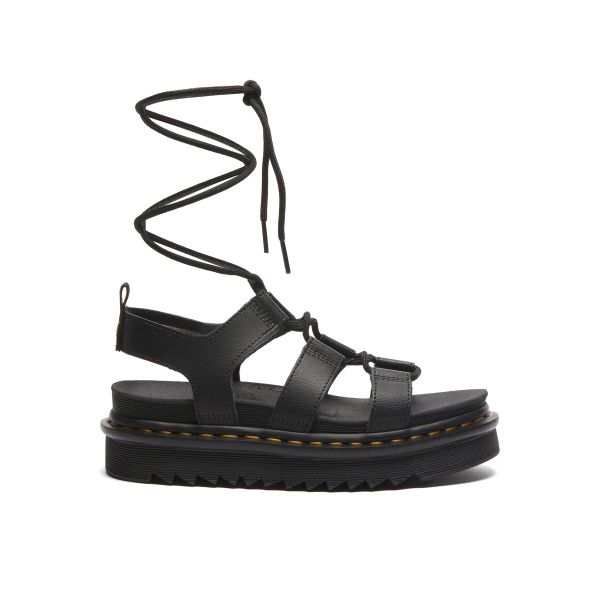 Dr. Martens Nartilla Athena Leather Gladiator Sandals Black Women Sneakers 31617001