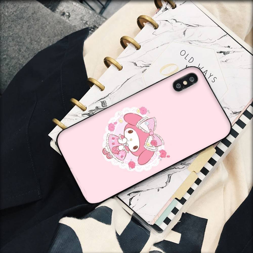 Cute M-My M-Melodys Phone Case For Iphone 17 16 15 14 13 12 11 Pro Max Plus Black Shell Cover Case