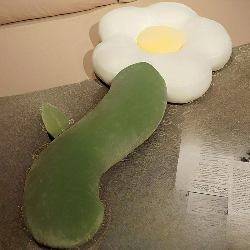 

Cute Flower Pillow Girl Sleeping Leg Pillow Bedside Cushion Bedroom Bed Pillow Long Pillow Side Sleeping 50cm белый