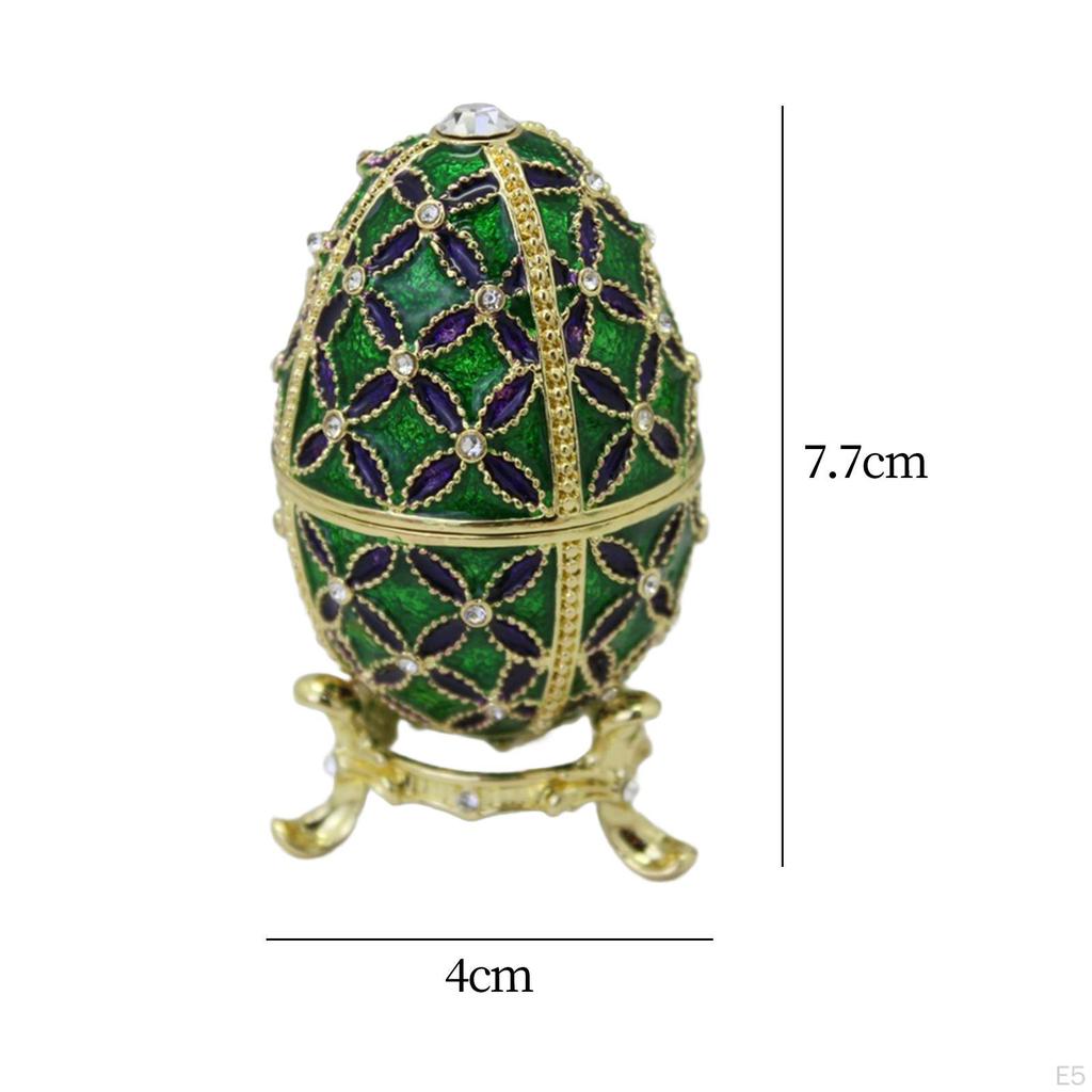 Easter Egg Trinket Box Vintage Design Decoration Faberge Jewelry Holder