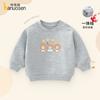 Boys' Hoodie 2024 Winter Thick Boys' Baby Top with Plush Insulation Children's Clothing Autumn and Winter Baby Clothes